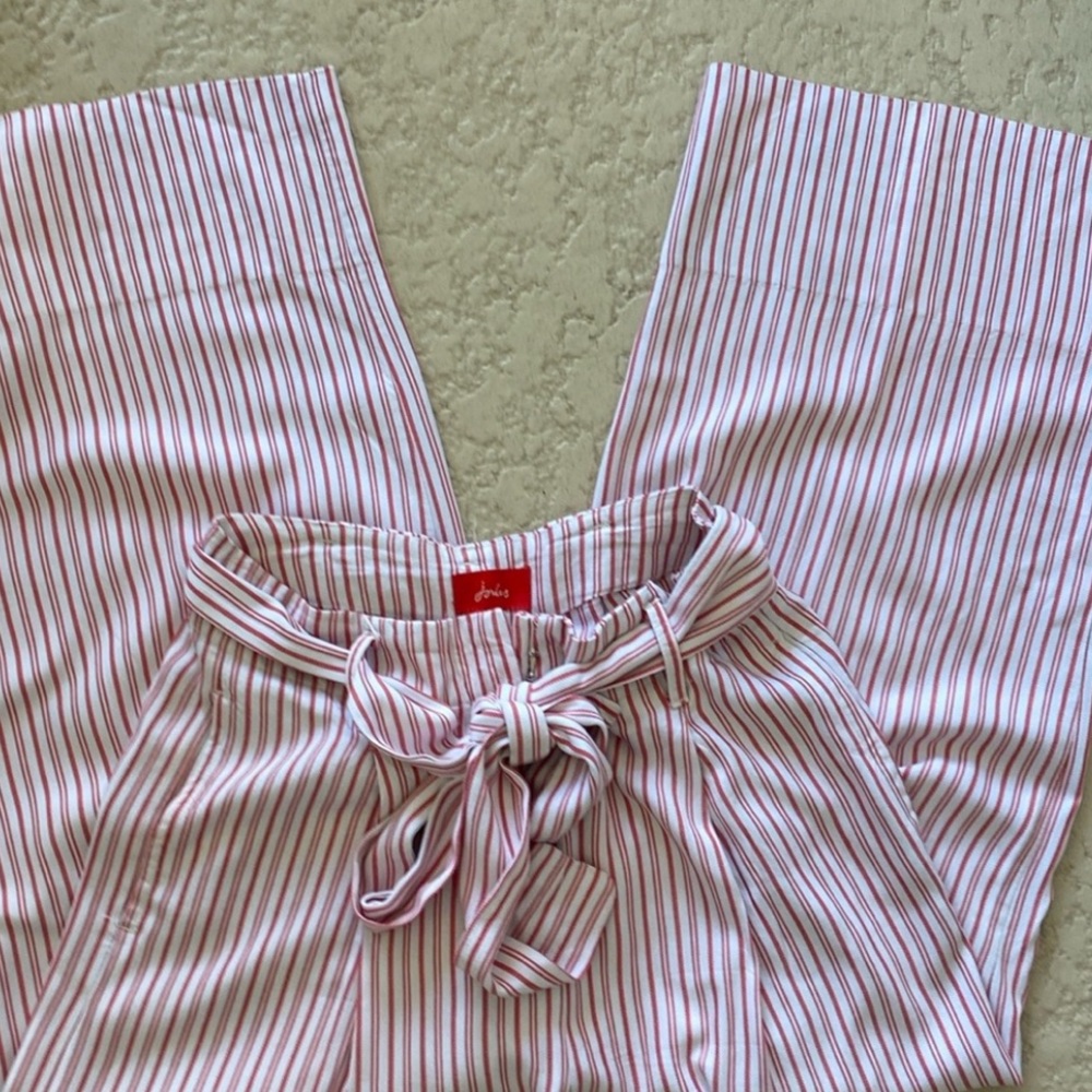 Joules Pink Striped Women's Pants - Picture 3 of 10